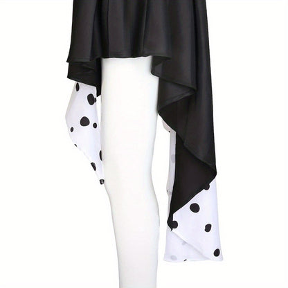 Vestido Disfraz Halloween Mujer - Dálmata Asimétrico Capucha