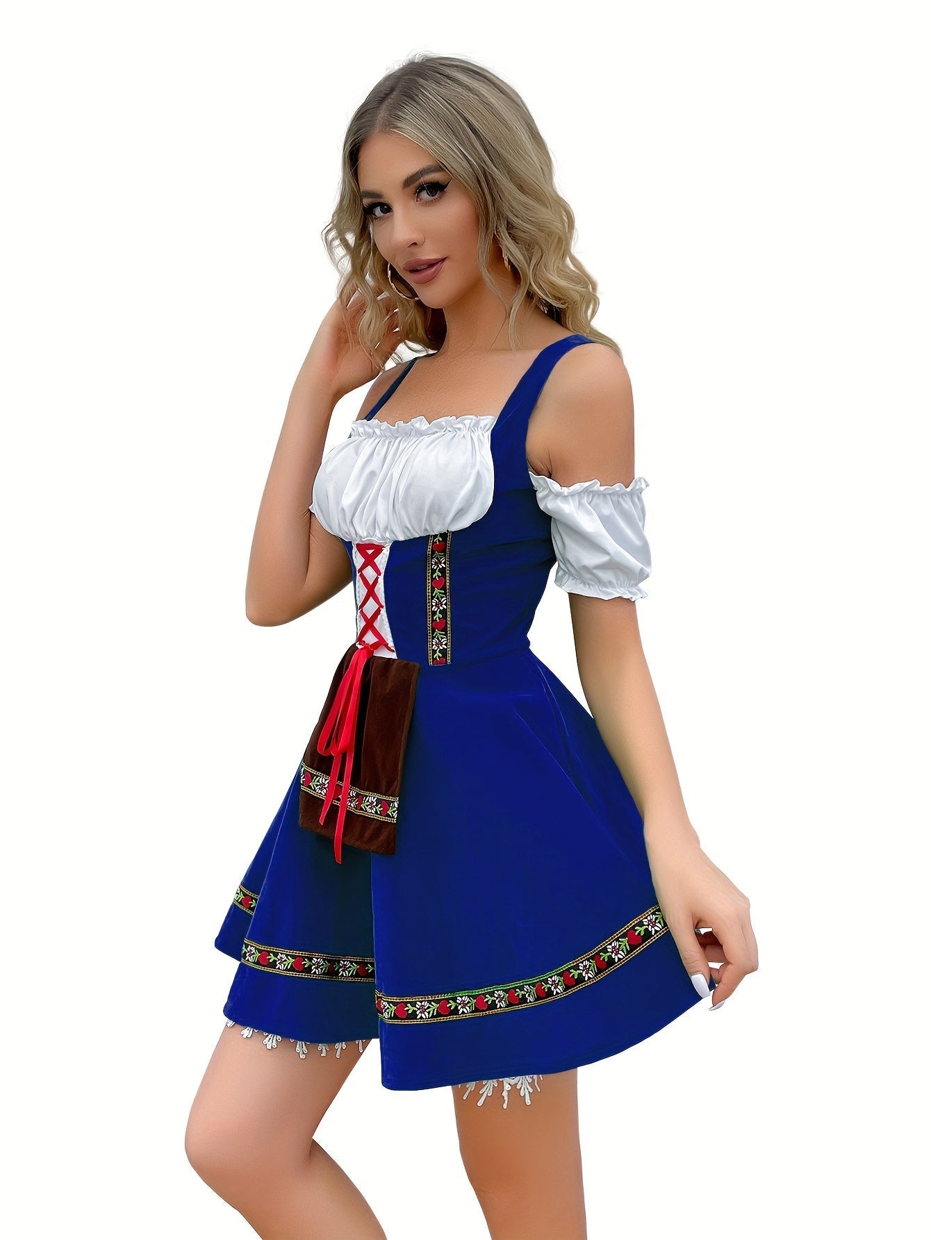 Vestido Dirndl Sin Hombros - Materiales Suaves - Trachten de Oktoberfest