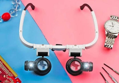 LED Glasses Magnifying Glass