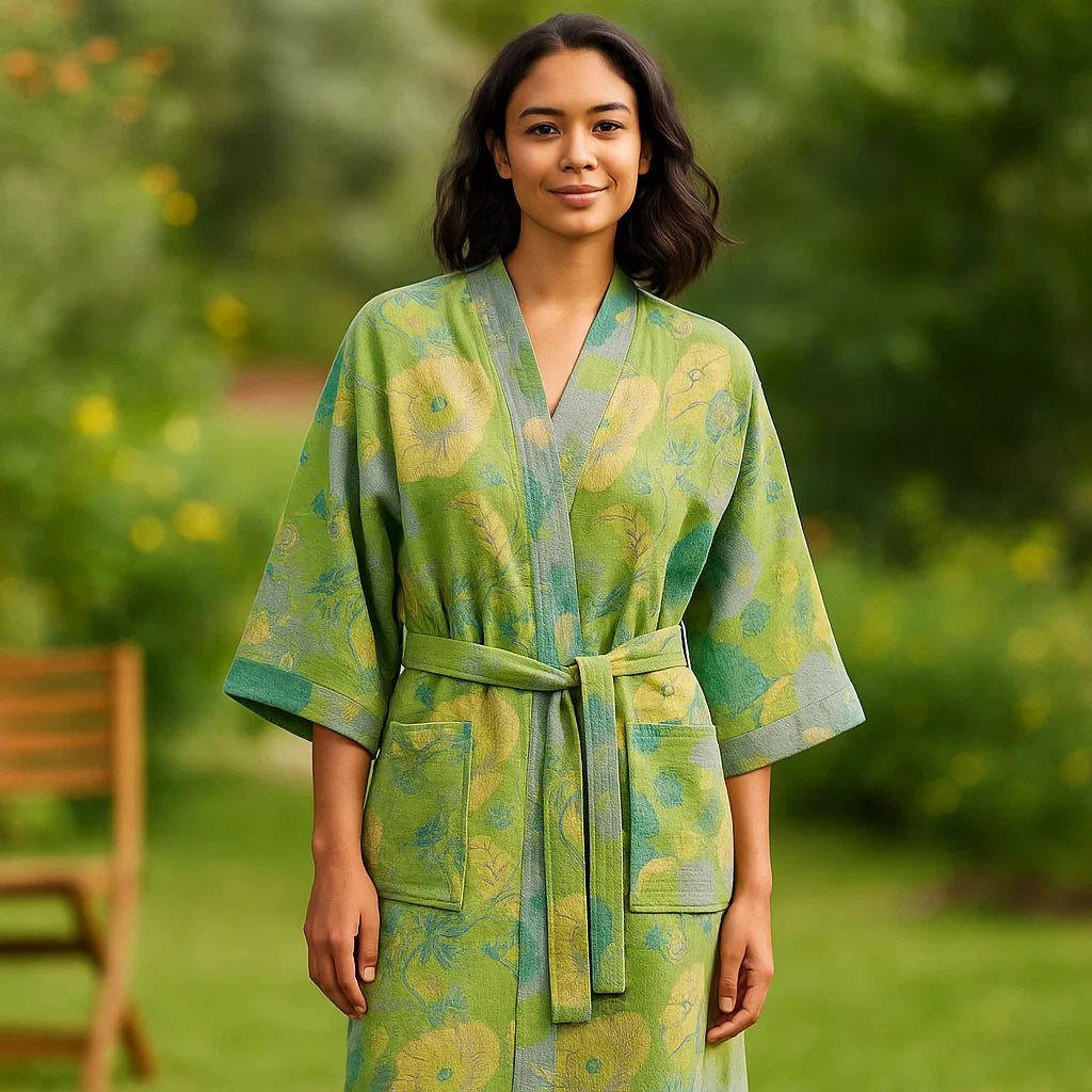 Manta de Algodón BloomEase - Patrón Floral - Suave y Elegante