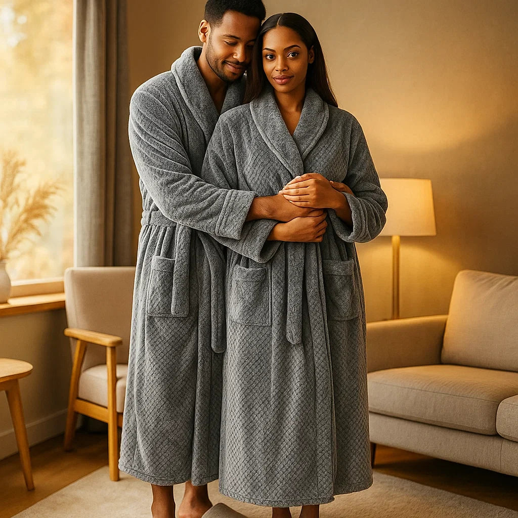 Bata Velura Luxe – Fleece Elegante de Máximo Confort