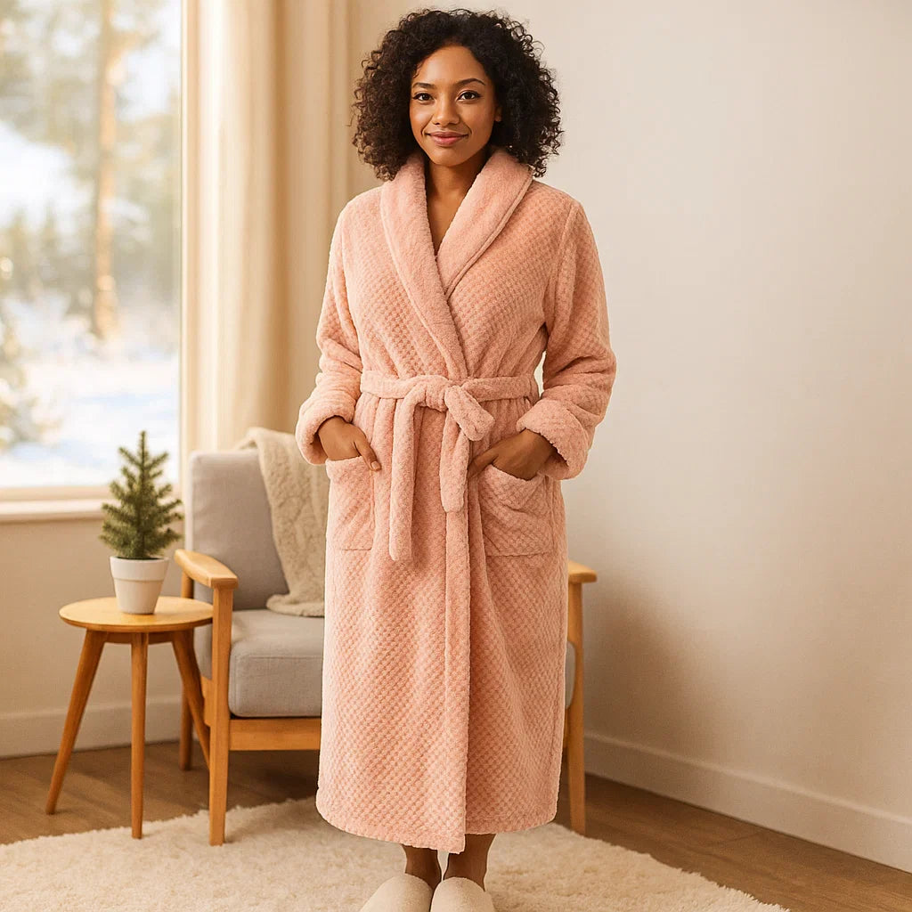 Bata Velura Luxe – Fleece Elegante de Máximo Confort