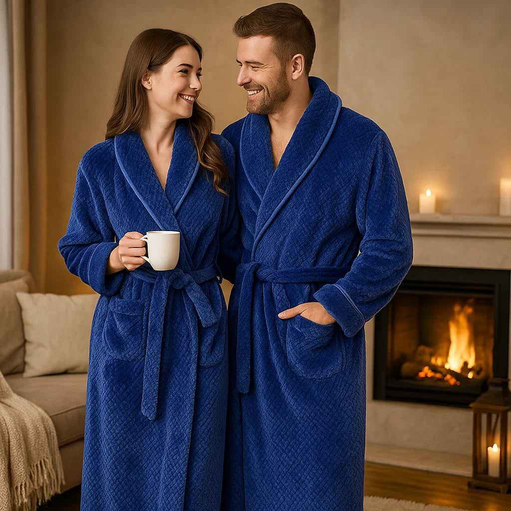Bata Velura Luxe – Fleece Elegante de Máximo Confort