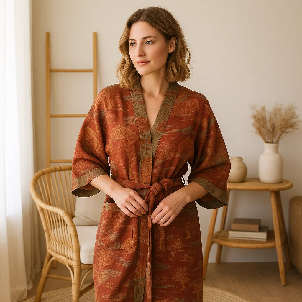 Kimono SereniLoom – Algodón Suave y Transpirable de Lujo