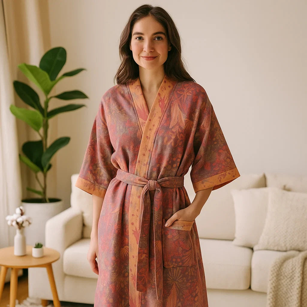 Bata Encanto de Palo de Rosa – Algodón de Lujo Atemporal