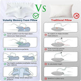 CozyRest Almohada Viscoelástica Cuello - Soporte Ergonómico - Alivio Cervical