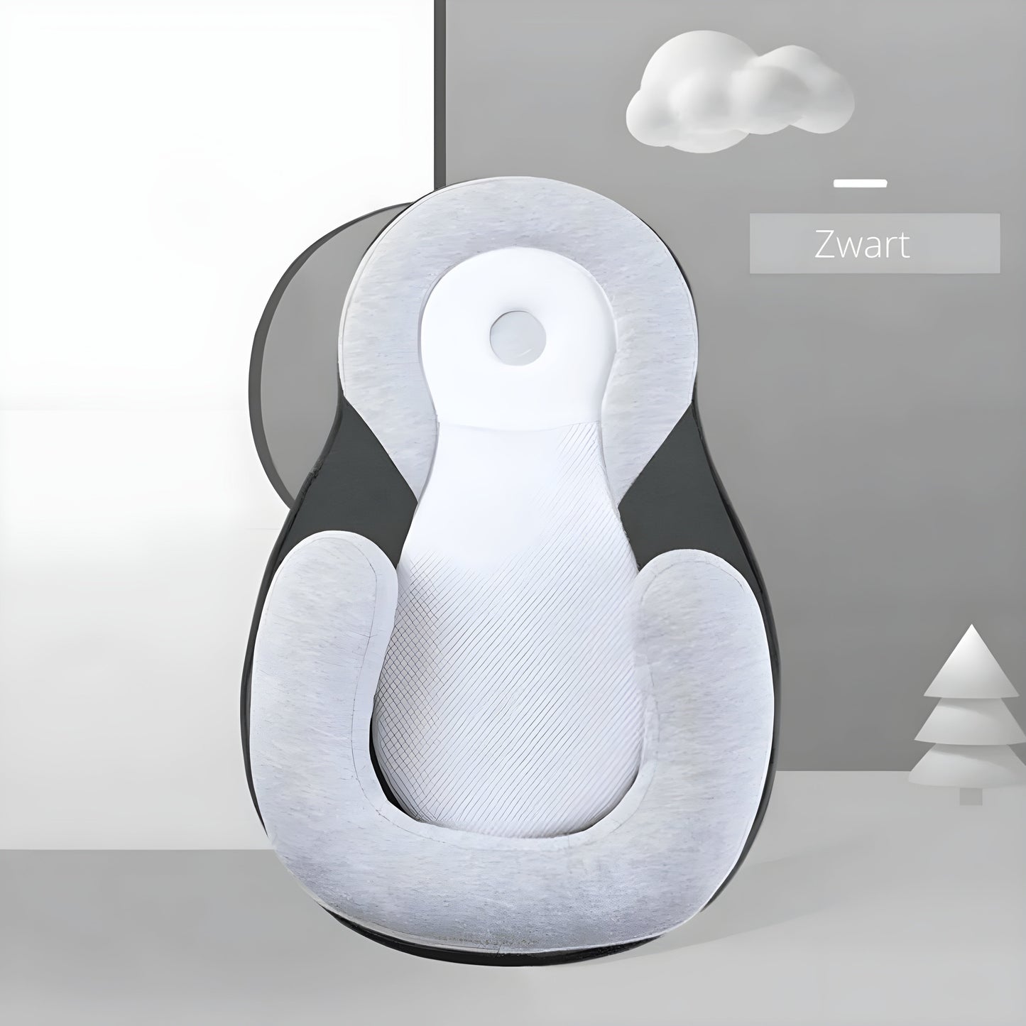 Almohada Ergonómica Bebés – Sueño Seguro y Prevención Cabeza Plana