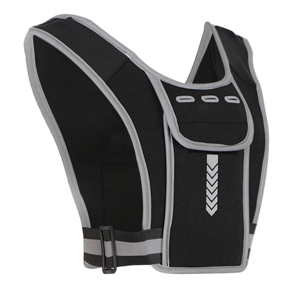 Chaleco Reflectante para Correr con Bolsa Frontal