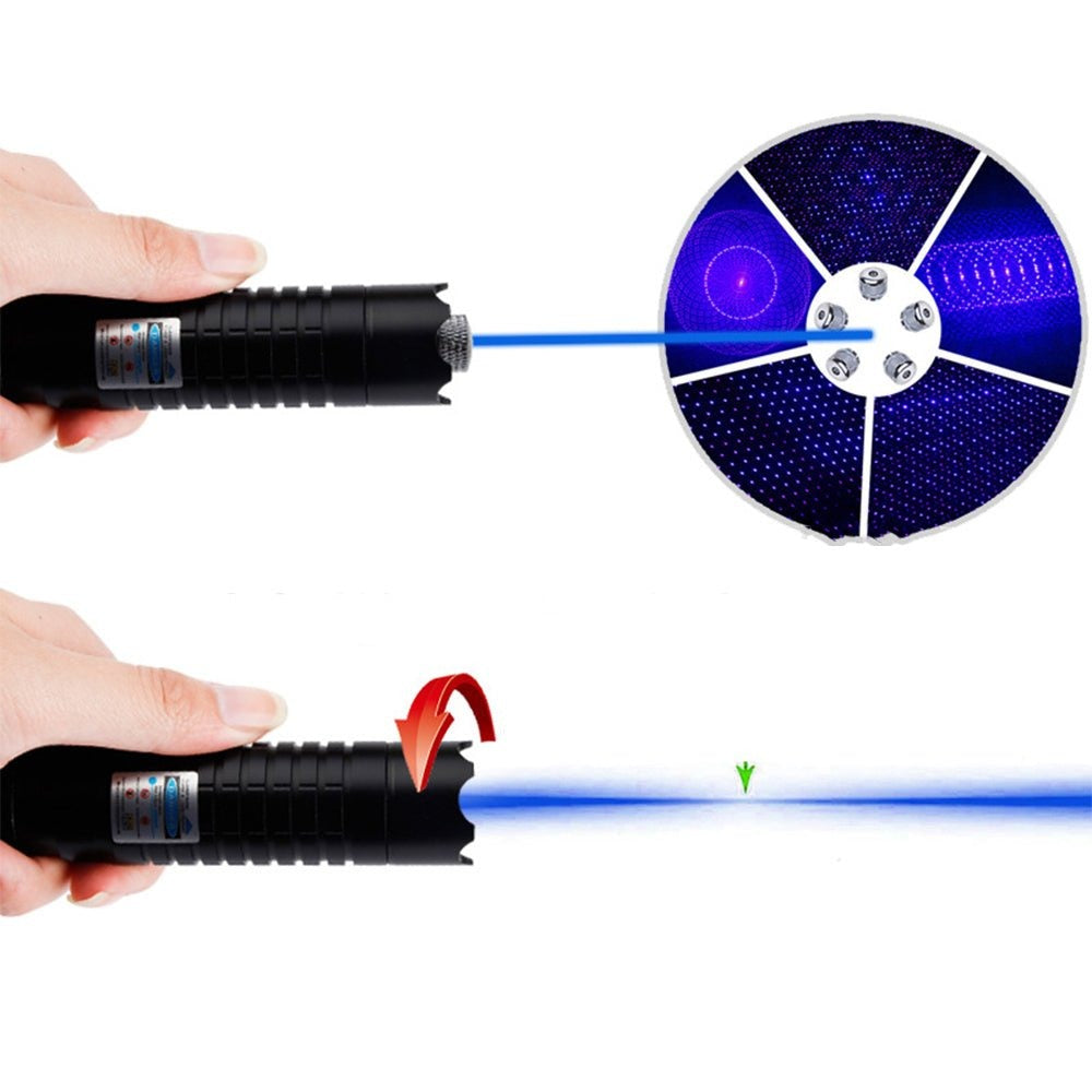 Linterna Láser Azul - Táctica Exterior - Alta Potencia Cree
