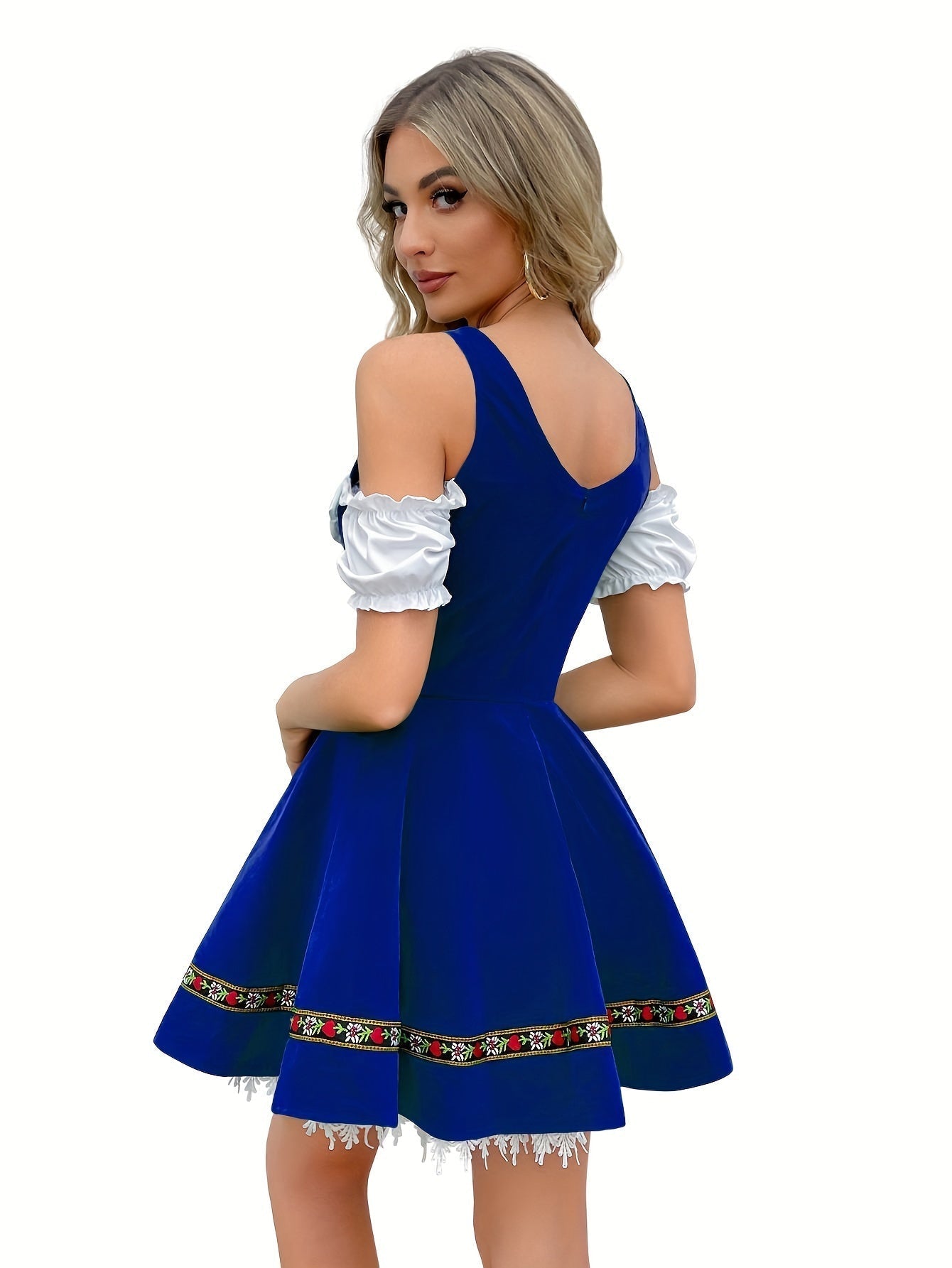 Vestido Dirndl Sin Hombros - Materiales Suaves - Trachten de Oktoberfest