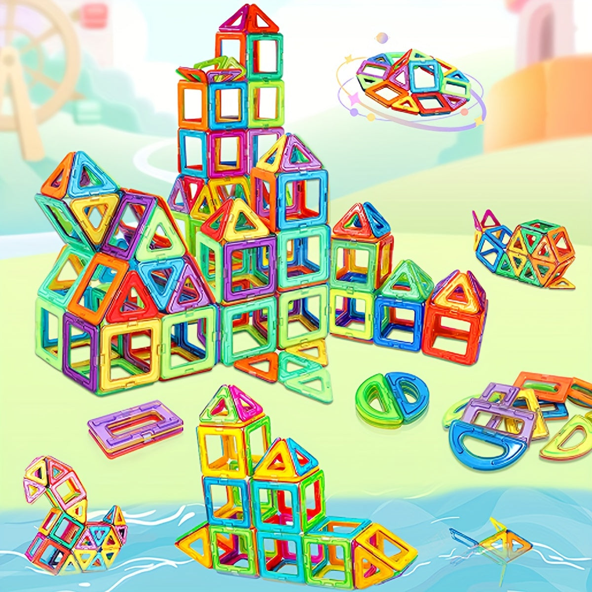 Bloques Magnéticos para Niños - Juego Educativo Creativo