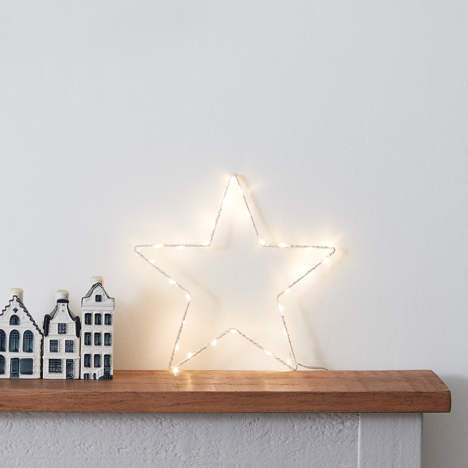 Luz de Ventana Estrella LED – Decoración Navideña con Brillo Blanco Cálido