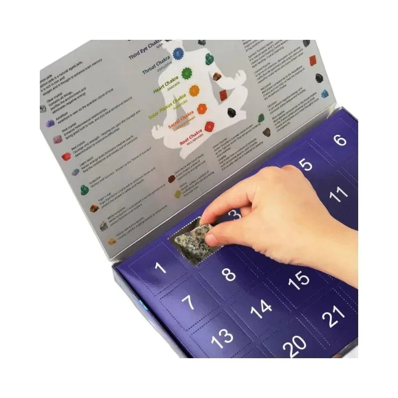 Calendario de Adviento Crystalgems 2025 | 24 Piedras Preciosas Naturales para Exploradores y Coleccionistas