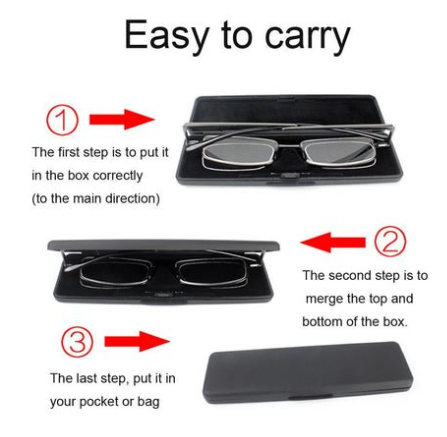 Gafas de lectura plegables compactas para hombres y mujeres