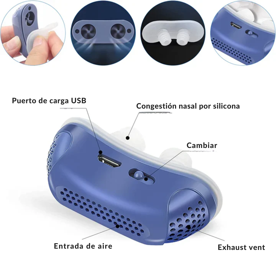 Micro CPAP Portátil Anti-Ronquidos Apnea del Sueño