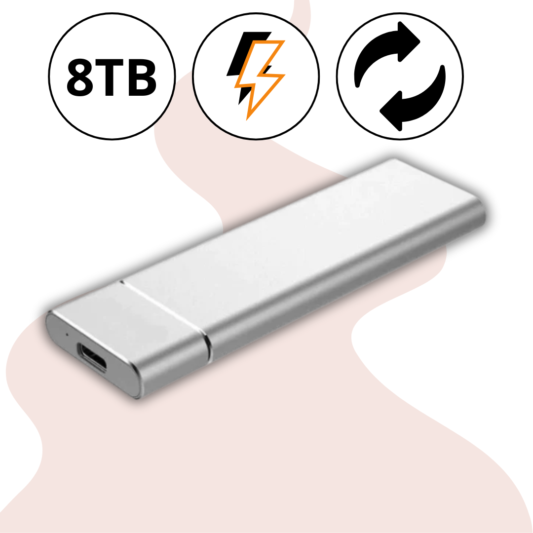 Disco Duro Externo Portátil de 8TB con Alta Velocidad de Transferencia