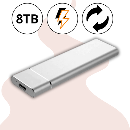 Disco Duro Externo Portátil de 8TB con Alta Velocidad de Transferencia