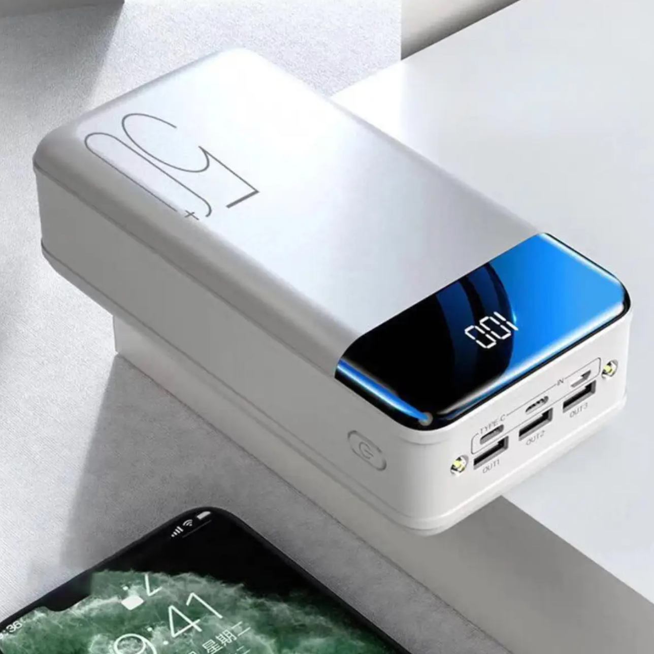 Banco de Energía de Ultra-Alta Capacidad de 100,000mAh con Carga Súper Rápida – Cargador Portátil para Teléfonos, Tabletas y Laptops