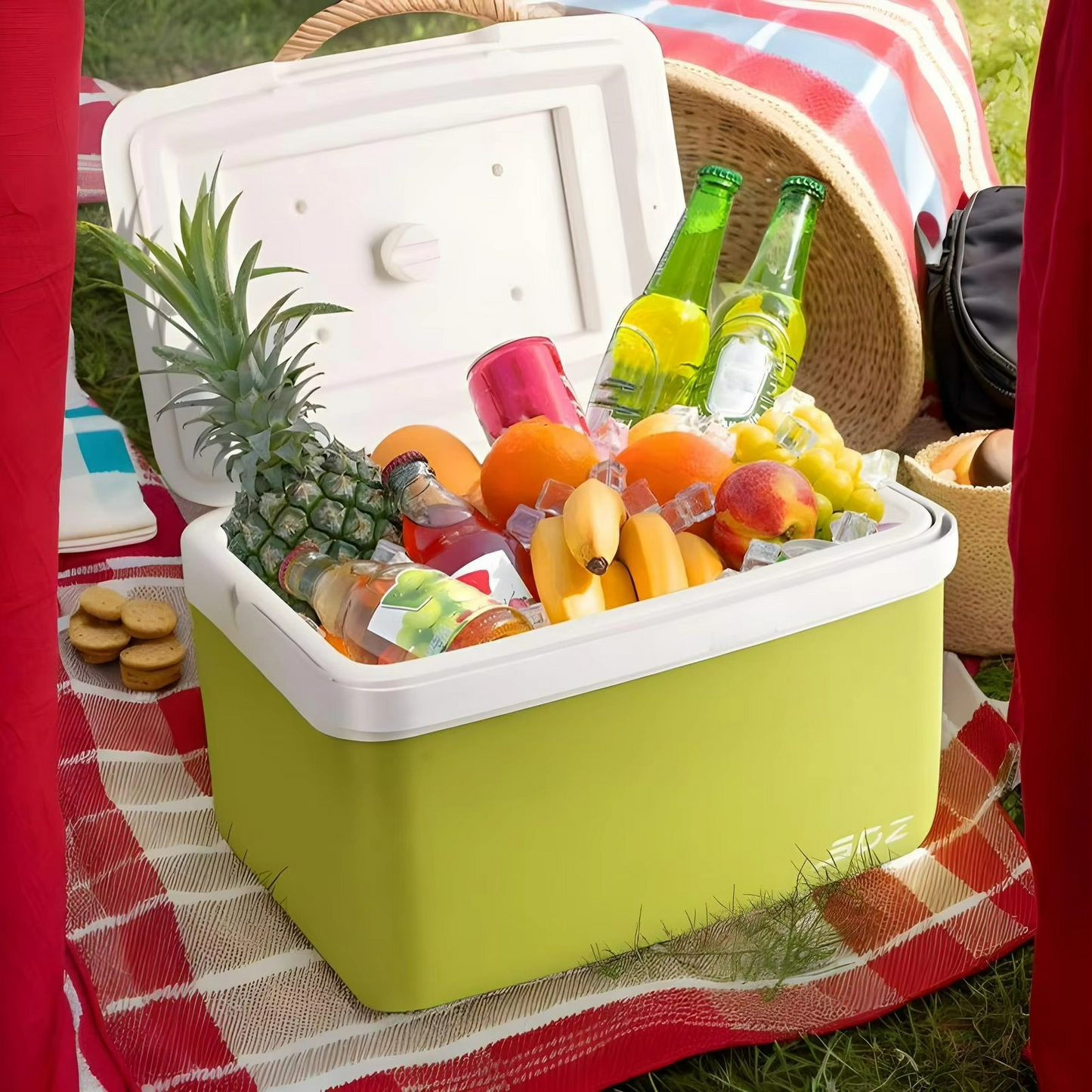 Enfriador de Bebidas y Comidas - Camping y Playa - Portátil y Eficiente