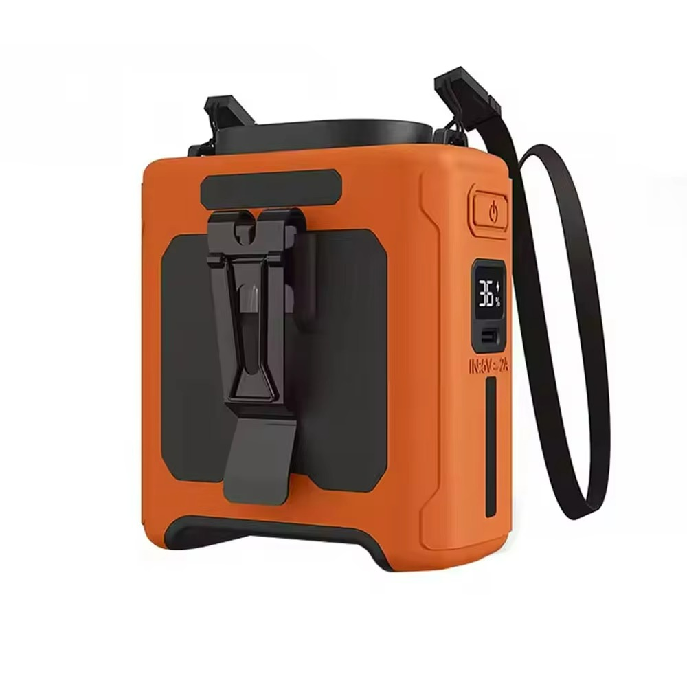 Ventilador de Cintura Portátil - Batería Externa - Linterna Integrada