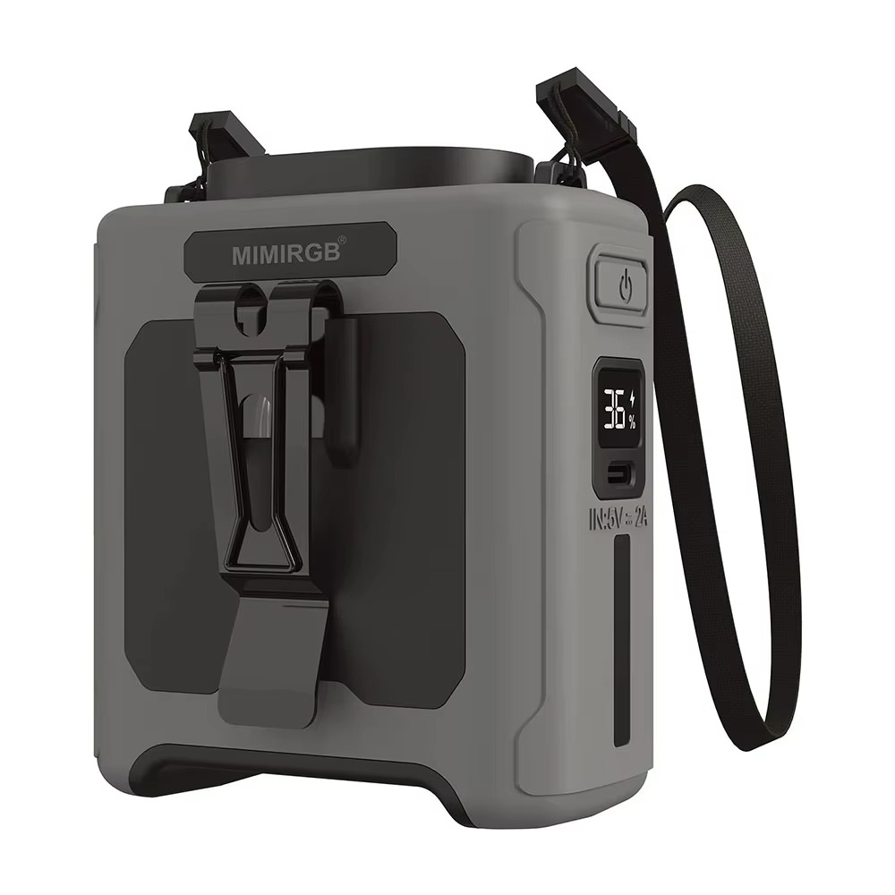Ventilador de Cintura Portátil - Batería Externa - Linterna Integrada