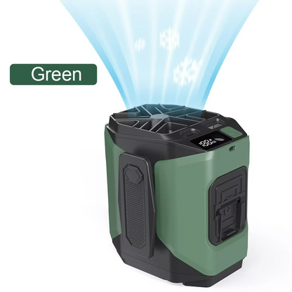 Ventilador Portátil de Cintura - Banco de Energía - Linterna Integrada