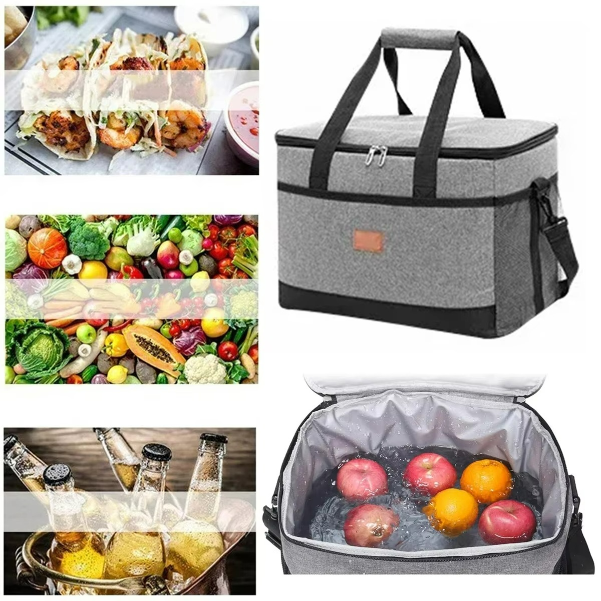 Bolsa Térmica Grande Impermeable - Picnic Fácil y Fresco