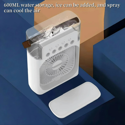 Ventilador de Enfriamiento Tres en Uno - Pequeño - Multifuncional - Portátil