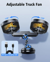 Ventilador Doble Cabeza - Potente Ventosa - Para Automóviles