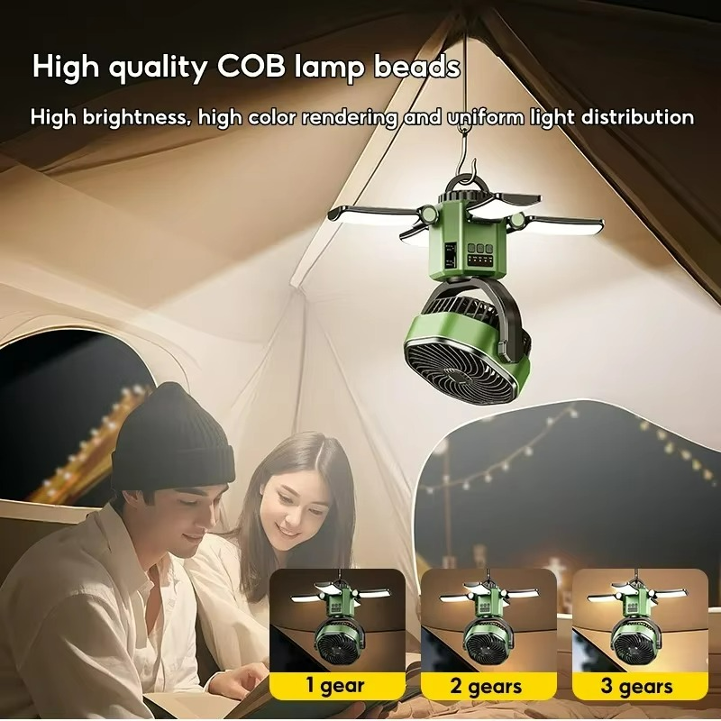 Ventilador de Aire Ajustable - Portátil - Ideal para Camping