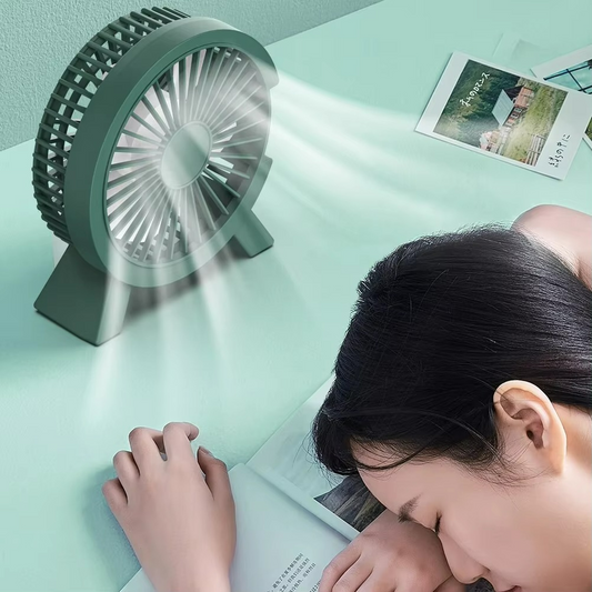 Ventilador Mini Eléctrico Portátil - Compacto - Silencioso - Recargable