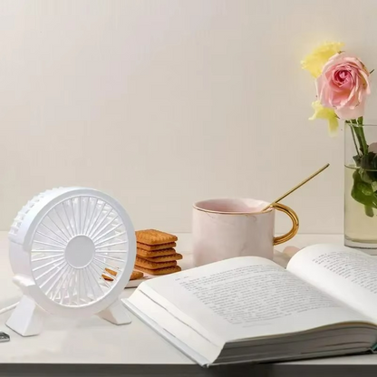 Ventilador Mini Eléctrico Portátil - Compacto - Silencioso - Recargable