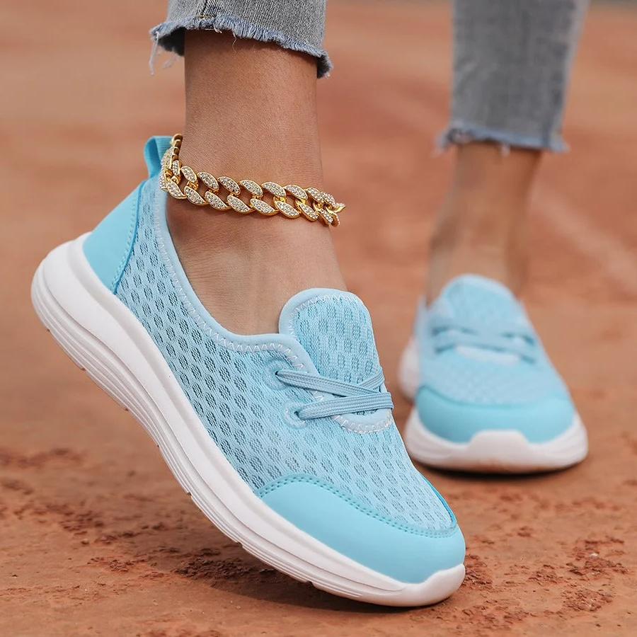 Zapatos ortopédicos de malla cómodos con suela blanda para mujer