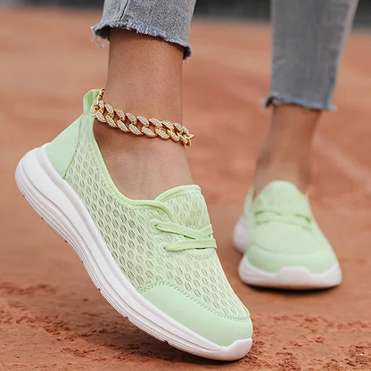 Zapatos ortopédicos de malla cómodos con suela blanda para mujer