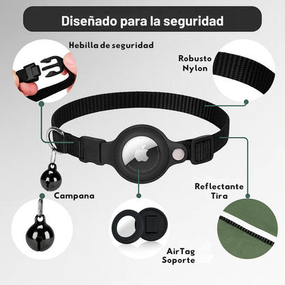 Collar GPS para Gatos con Cierre de Liberación Rápida