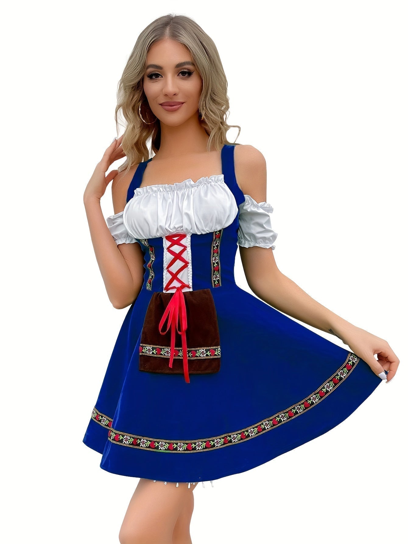 Vestido Dirndl Sin Hombros - Materiales Suaves - Trachten de Oktoberfest