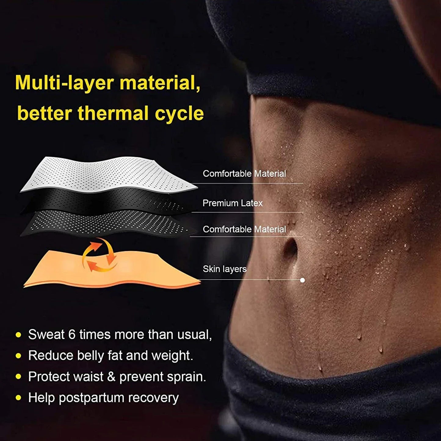 Cinturilla de Neopreno para Adelgazar y Fitness
