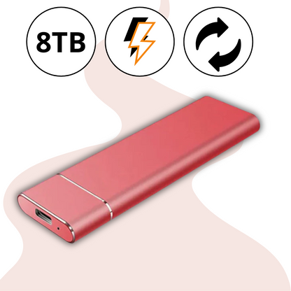 Disco Duro Externo Portátil de 8TB con Alta Velocidad de Transferencia