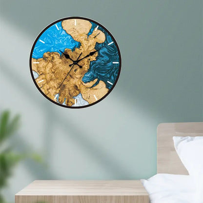 Reloj de Pared Rústico - Madera Natural - Números Romanos