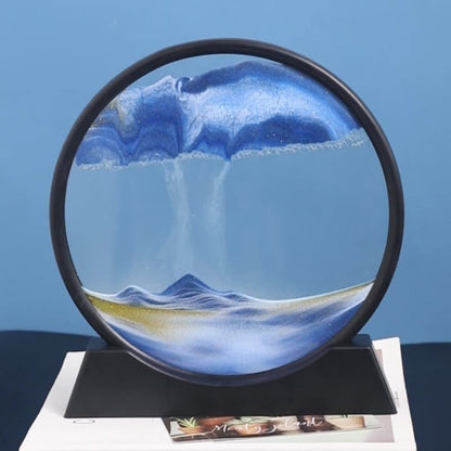 Arte de Arena 3D en Movimiento - Decoración Relajante de Vidrio