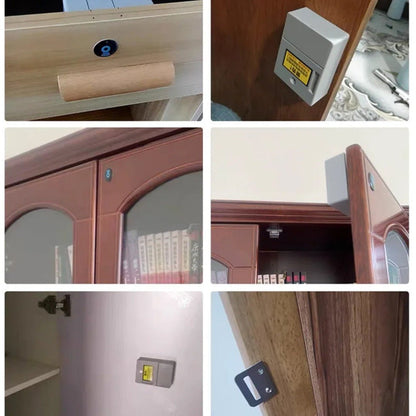 Electronic Lock - Wooden Drawer Cabinet