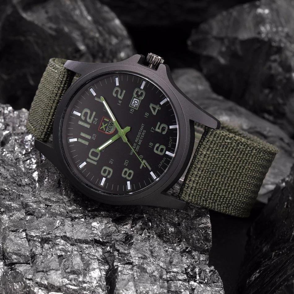 Reloj Militar Analógico Impermeable Estilo Táctico