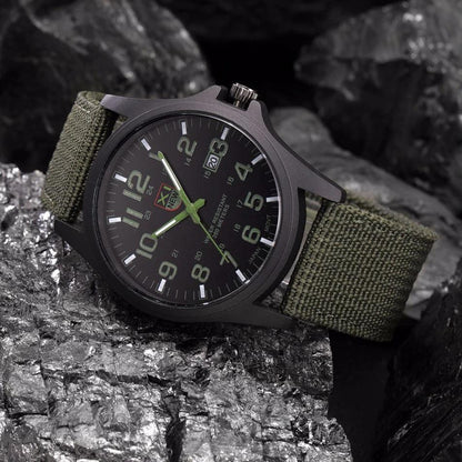 Reloj Militar Analógico Impermeable Estilo Táctico