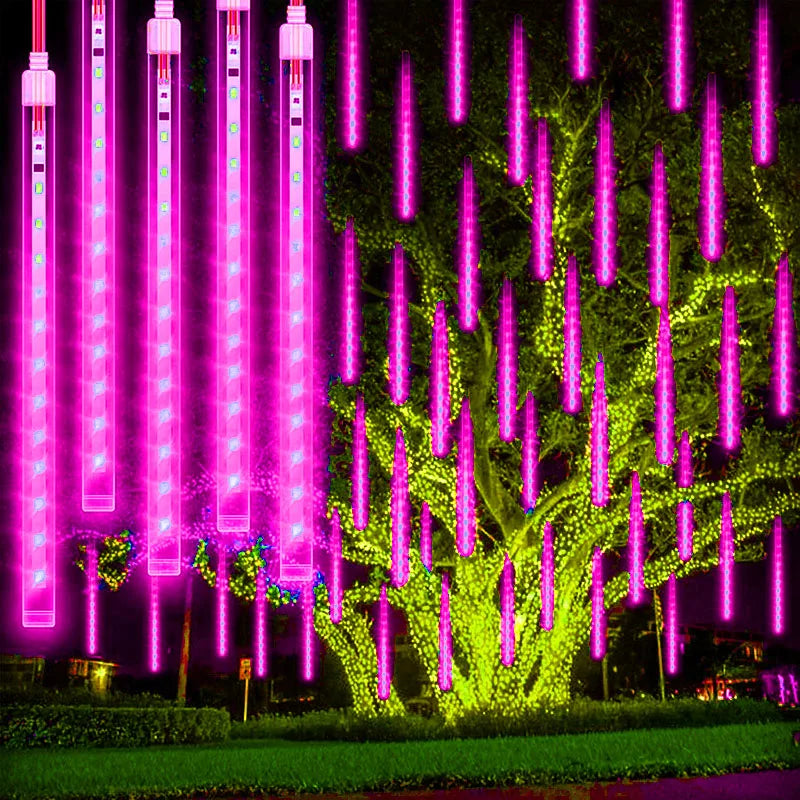 Luces LED Meteorito para Jardín – Iluminación Navideña Impermeable