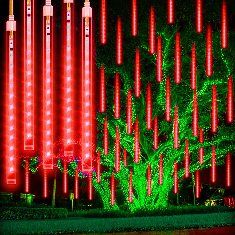 Luces LED Meteorito para Jardín – Iluminación Navideña Impermeable