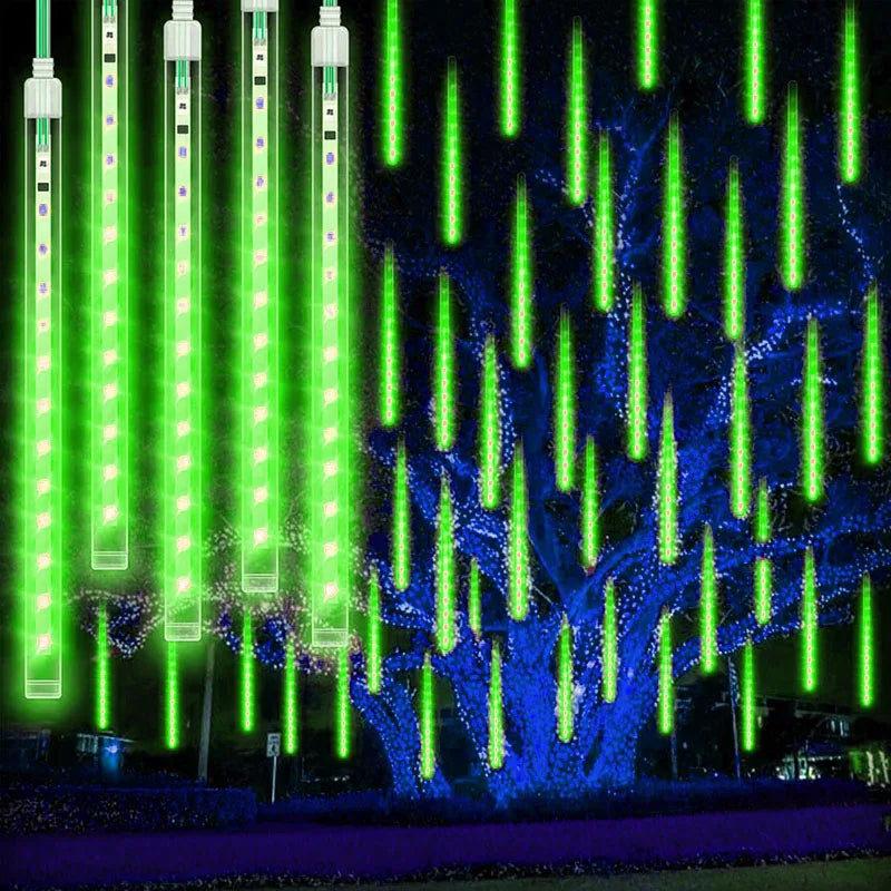 Luces LED Meteorito para Jardín – Iluminación Navideña Impermeable