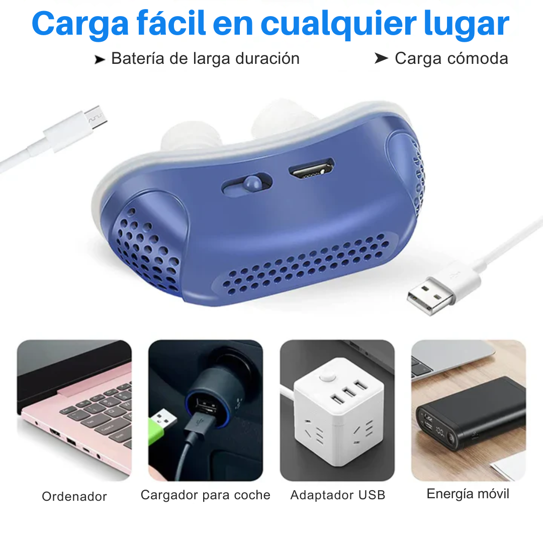 Micro CPAP Portátil Anti-Ronquidos Apnea del Sueño