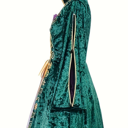 Vestido Halloween Hocus Pocus - Terciopelo - Manga Larga - Maxi