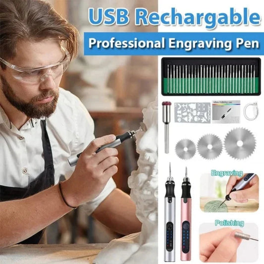 Multi-functional engraved art pen
