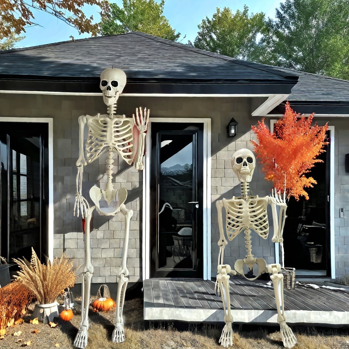 Esqueleto Gigante 12 Pies - Posable - Decoración Exterior Halloween